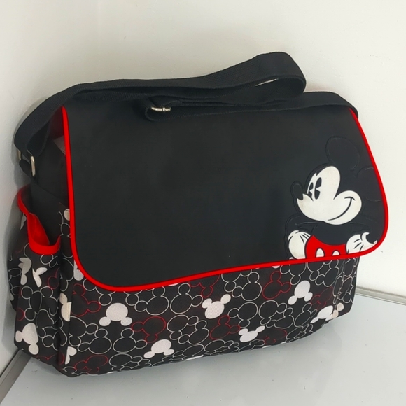 Disney Other - Vintage Mickey Mouse Duffel Bag Red/Black